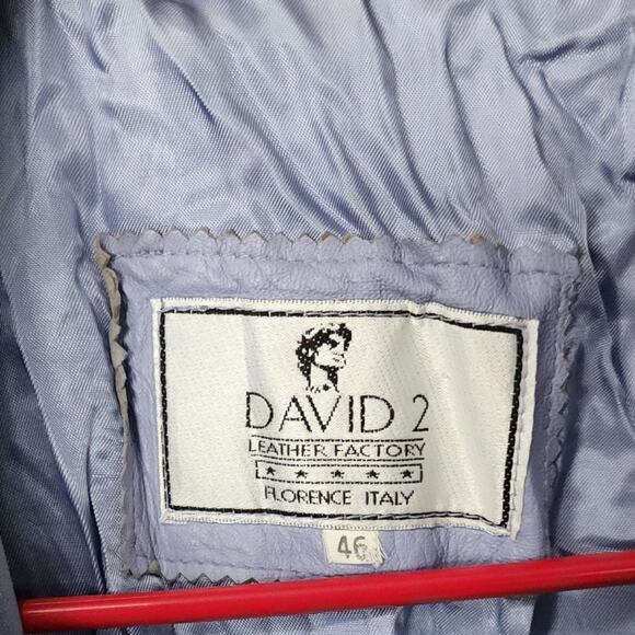 Blazer Coat Jacket From David 2 Leather Factory Periwinkle Color Size 12 / 46 - Picture 6 of 8